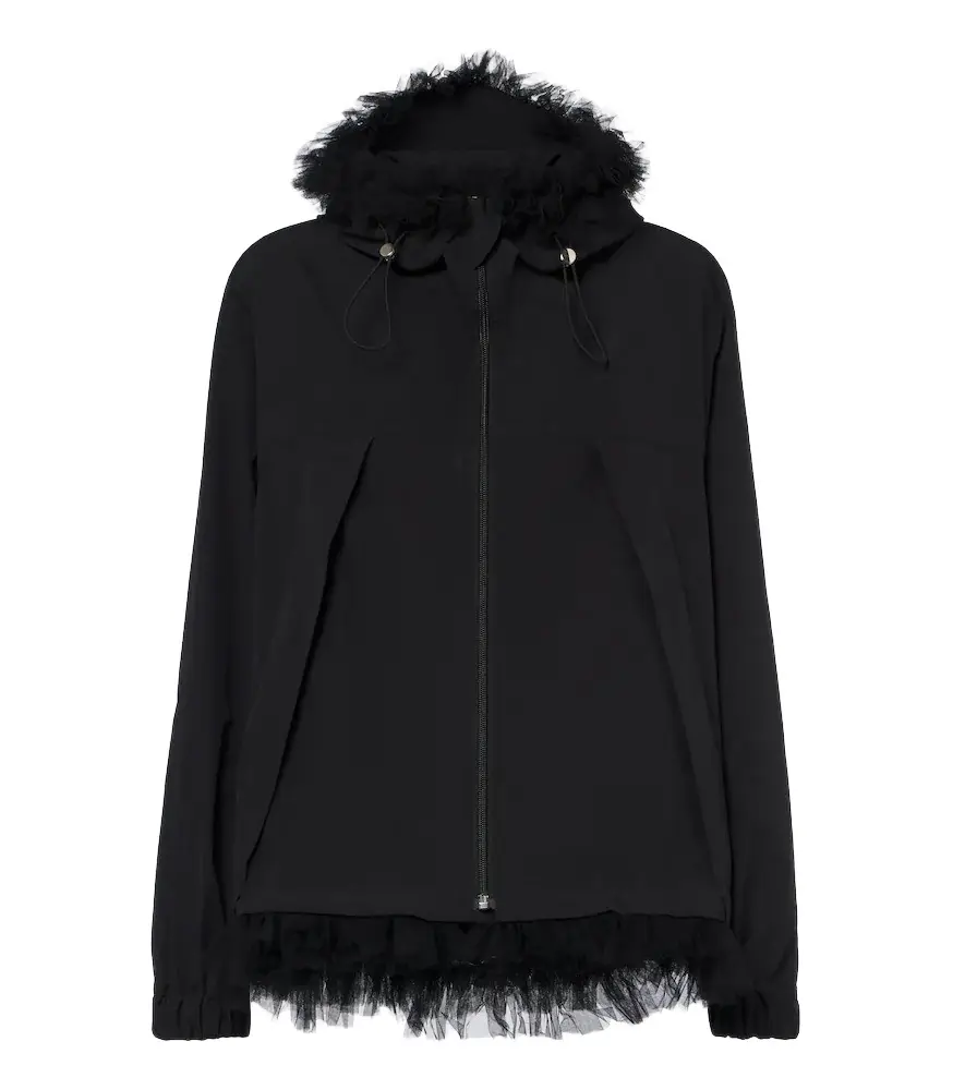 NOIR KEI NINOMIYA Tulle-trimmed technical jacket