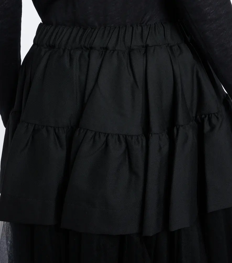 NOIR KEI NINOMIYA Tiered wool and tulle midi skirt | Thumbnail 5 NOIR KEI NINOMIYA Tiered wool and tulle midi skirt | Thumbnail 5