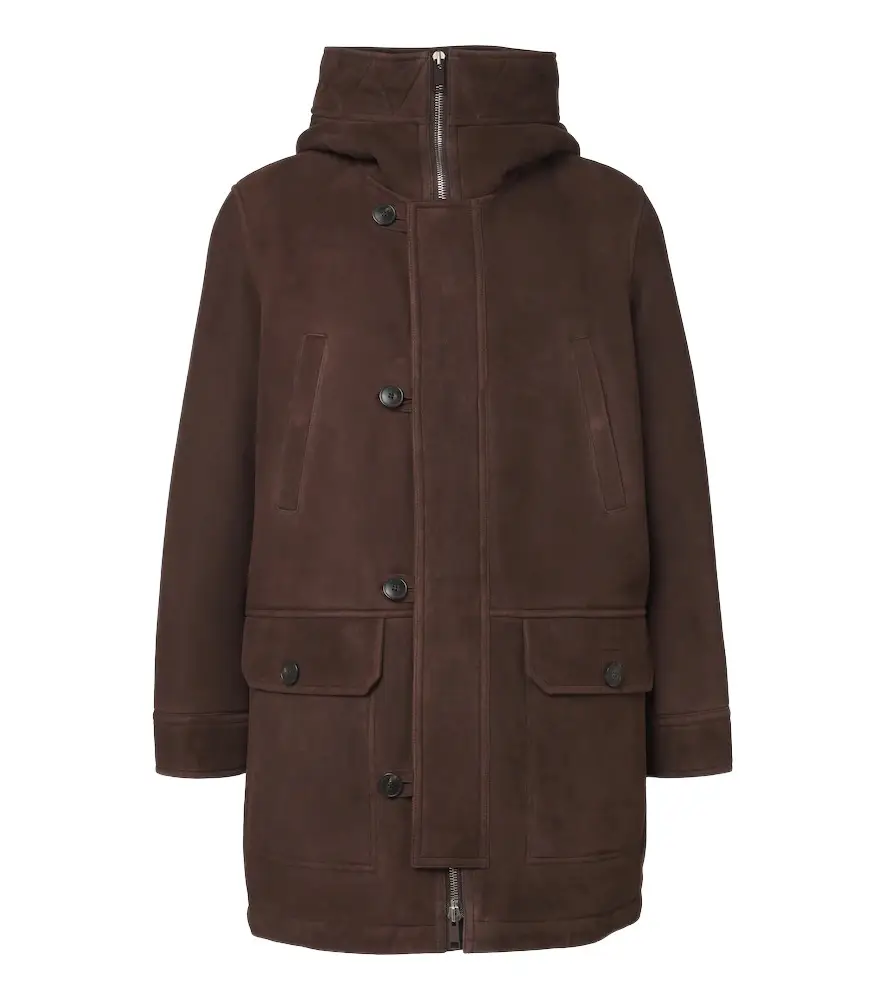 Yves Salomon Shearling-lined suede parka