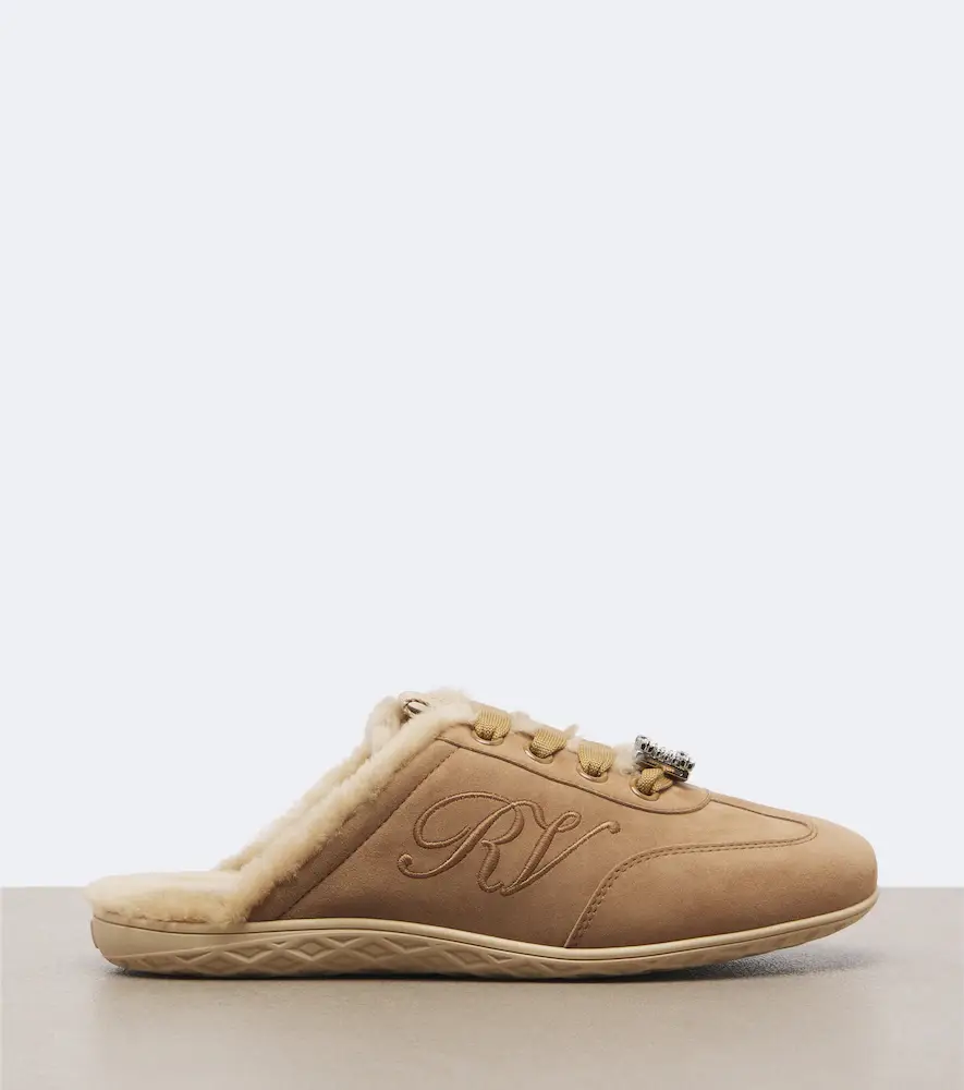 Roger Vivier Viv Low embellished suede mules | Thumbnail 3 Roger Vivier Viv Low embellished suede mules | Thumbnail 3