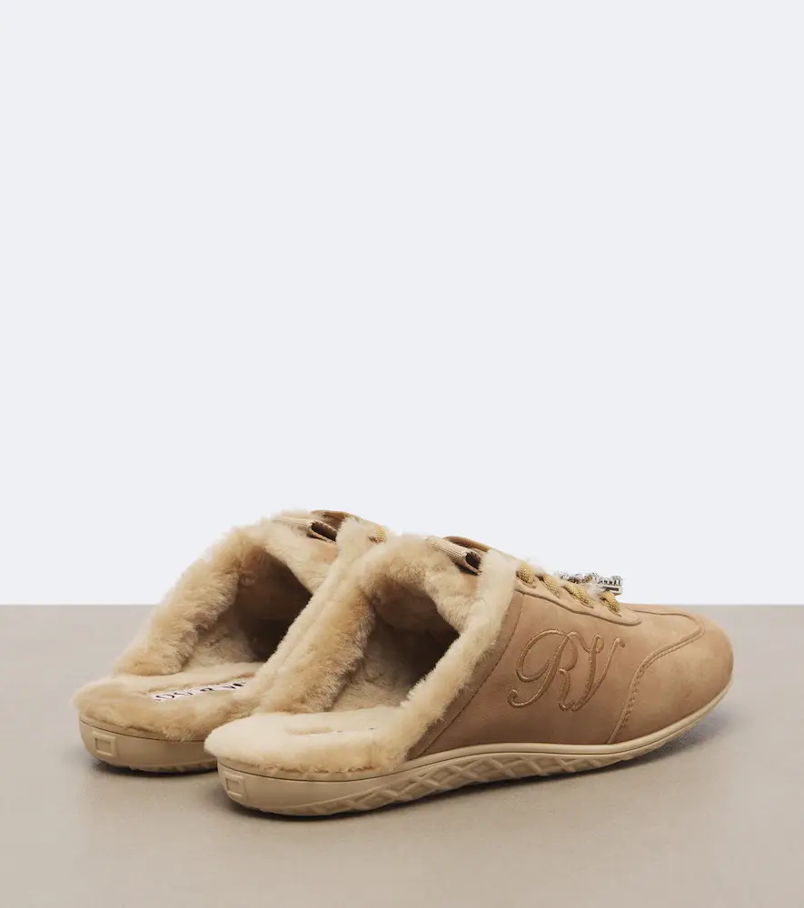 Roger Vivier Viv Low embellished suede mules | Thumbnail 4 Roger Vivier Viv Low embellished suede mules | Thumbnail 4