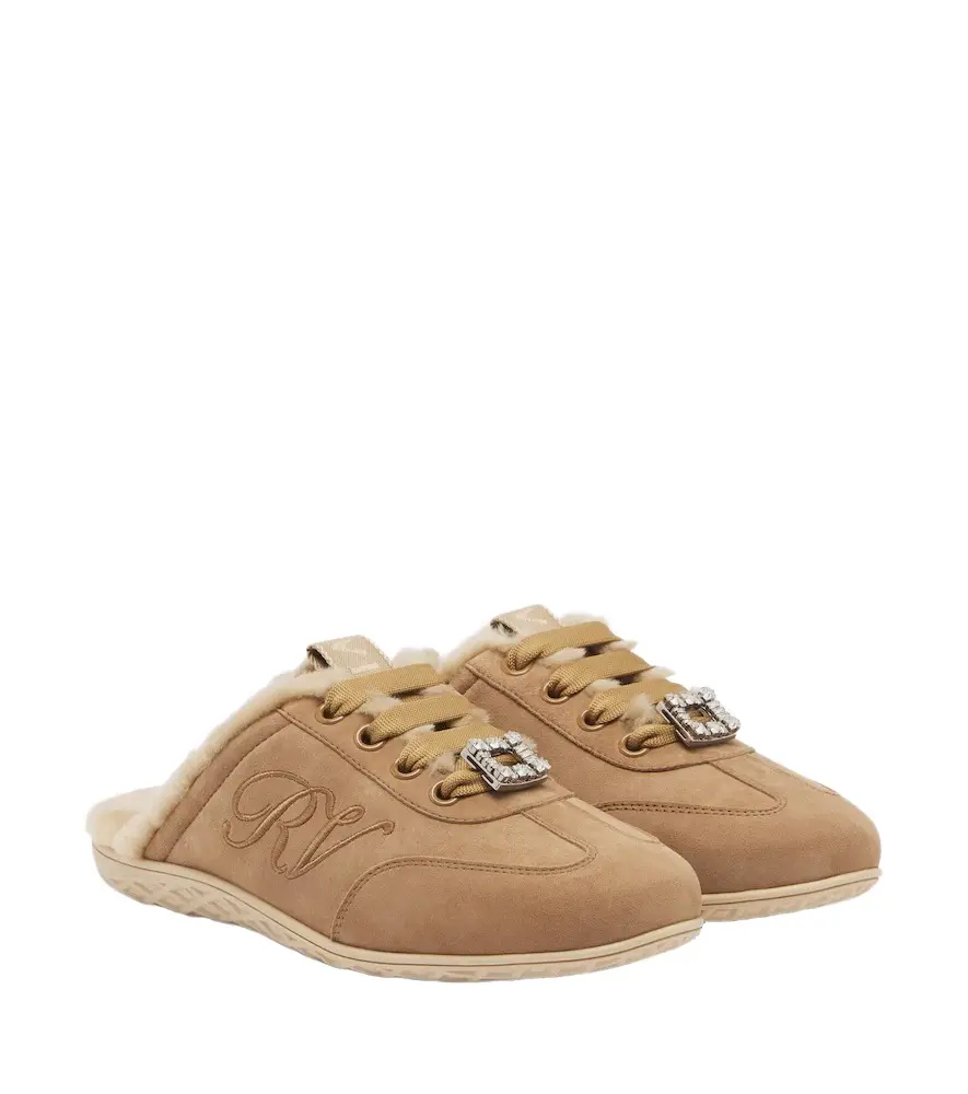 Viv Low embellished suede mules Viv Low embellished suede mules