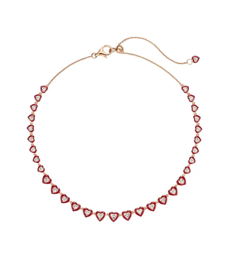Candy Crush 18kt rose gold and enamel necklace with diamonds Candy Crush 18kt rose gold and enamel necklace with diamonds