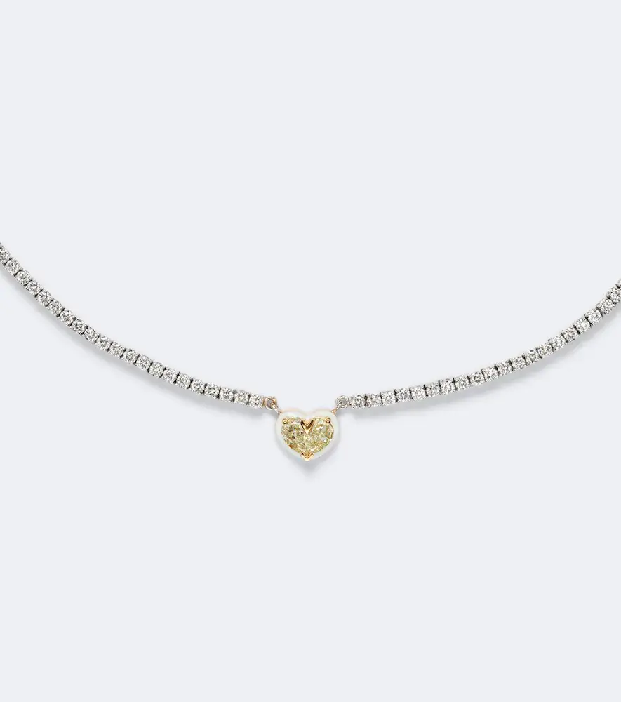 Kamyen Twin Heart 18kt white gold choker with diamonds | Thumbnail 3 Kamyen Twin Heart 18kt white gold choker with diamonds | Thumbnail 3