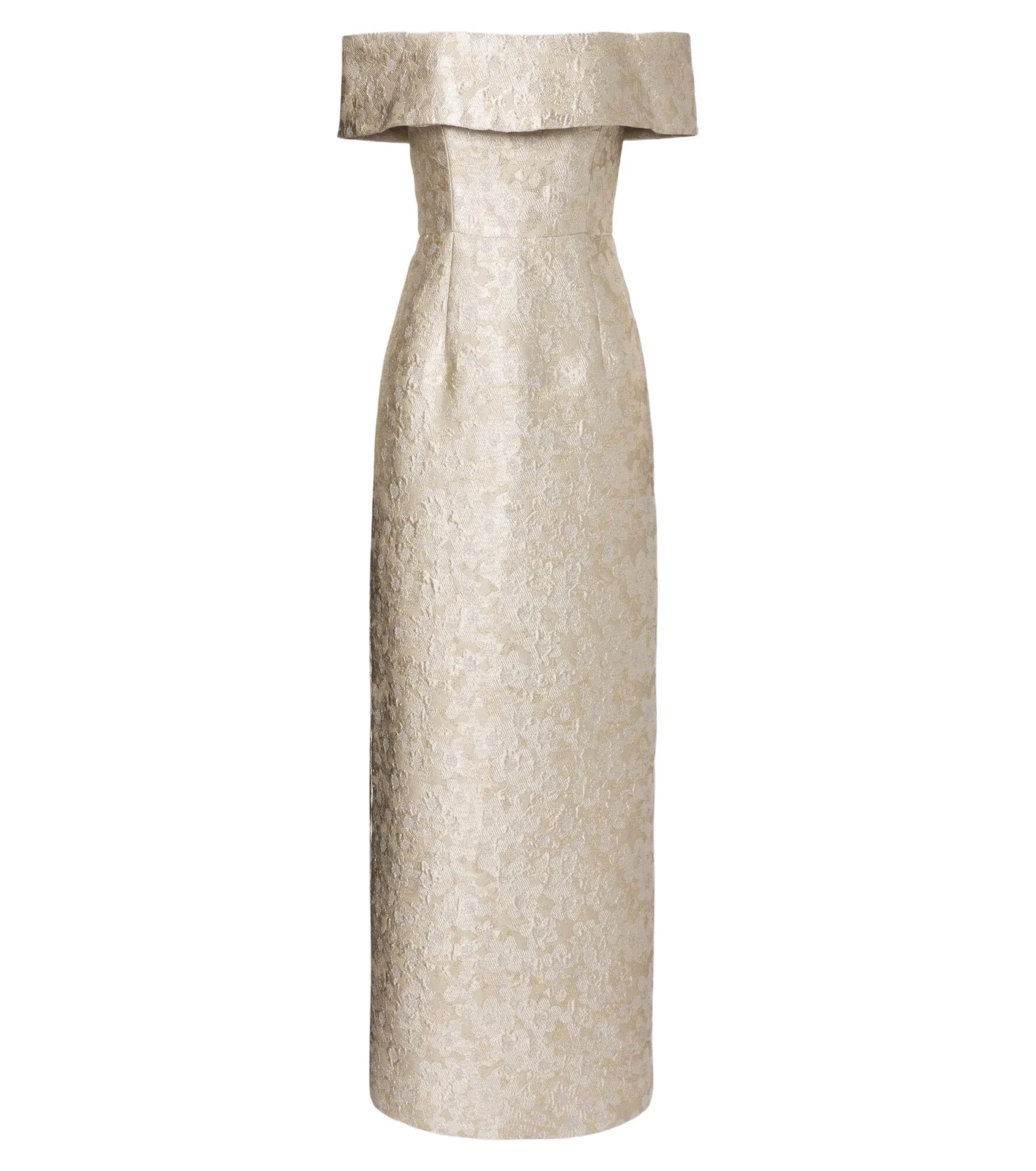 Markarian Clover floral brocade bustier gown