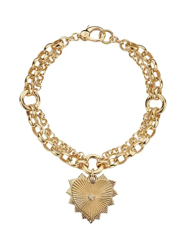 Foundrae True Love 18kt gold bracelet with diamond