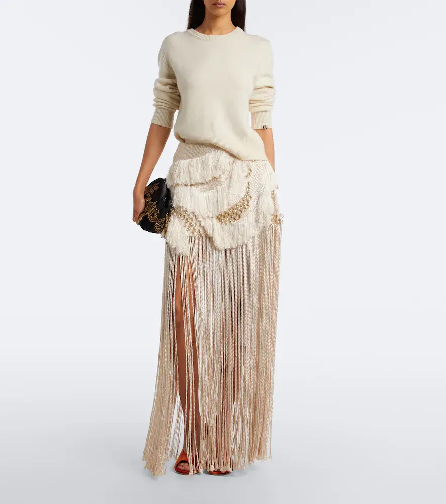Xu Zhi Braided embellished fringed miniskirt | Thumbnail 3 Xu Zhi Braided embellished fringed miniskirt | Thumbnail 3