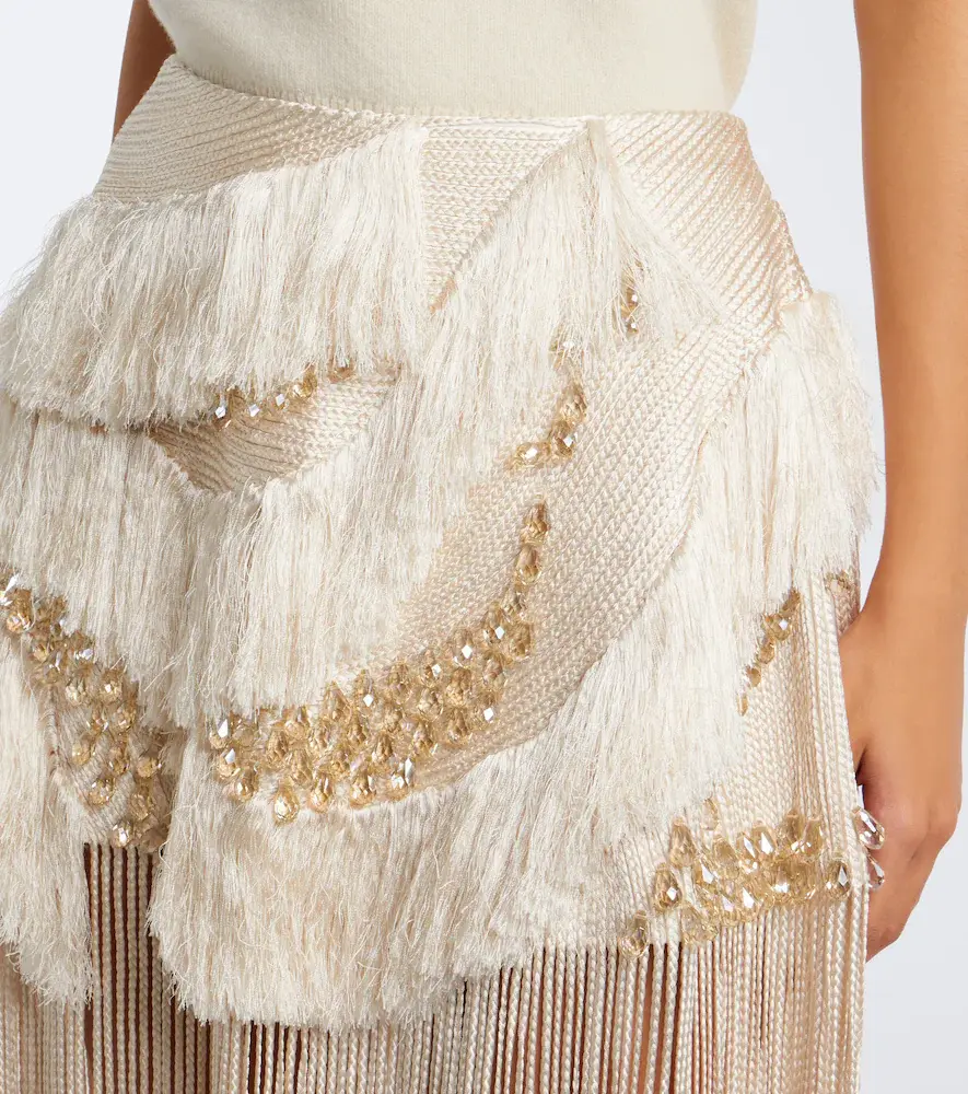 Xu Zhi Braided embellished fringed miniskirt | Thumbnail 5 Xu Zhi Braided embellished fringed miniskirt | Thumbnail 5