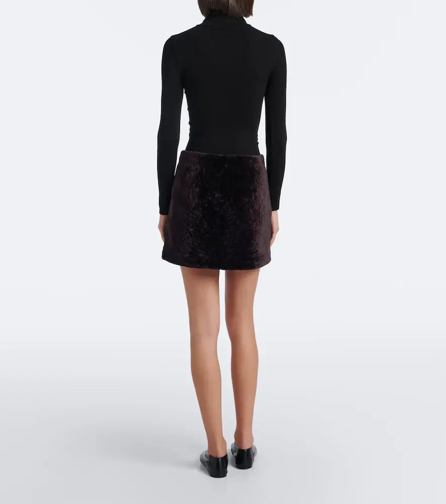 ARMA Melody shearling miniskirt | Thumbnail 4