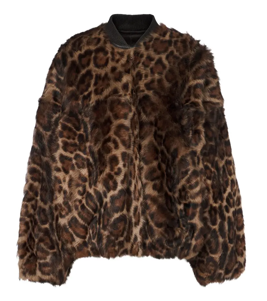 Violet reversible shearling bomber jacket Violet reversible shearling bomber jacket