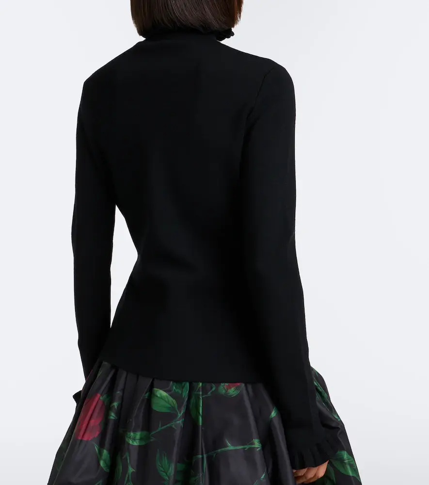 BLUMARINE Embroidered ruffled virgin wool sweater | Thumbnail 6 BLUMARINE Embroidered ruffled virgin wool sweater | Thumbnail 6