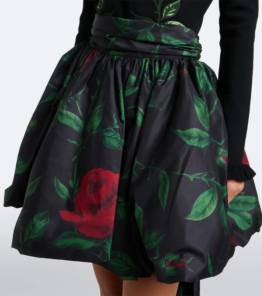 BLUMARINE Bow-detail floral taffeta miniskirt | Thumbnail 4 BLUMARINE Bow-detail floral taffeta miniskirt | Thumbnail 4