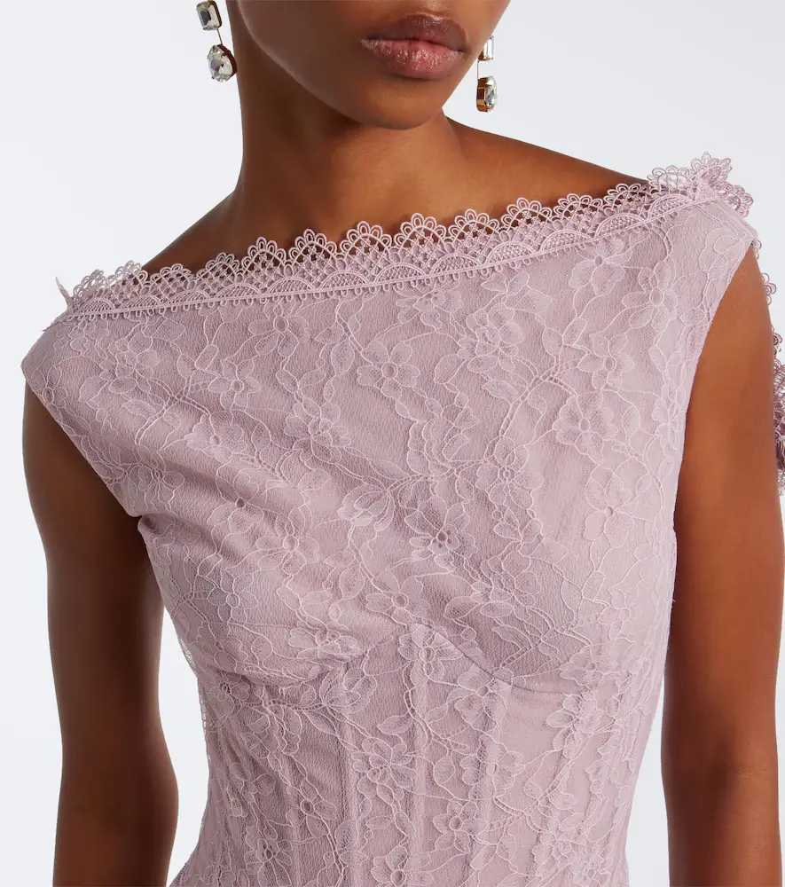 Georges Hobeika Silk-blend georgette and lace corset gown | Thumbnail 2 Georges Hobeika Silk-blend georgette and lace corset gown | Thumbnail 2