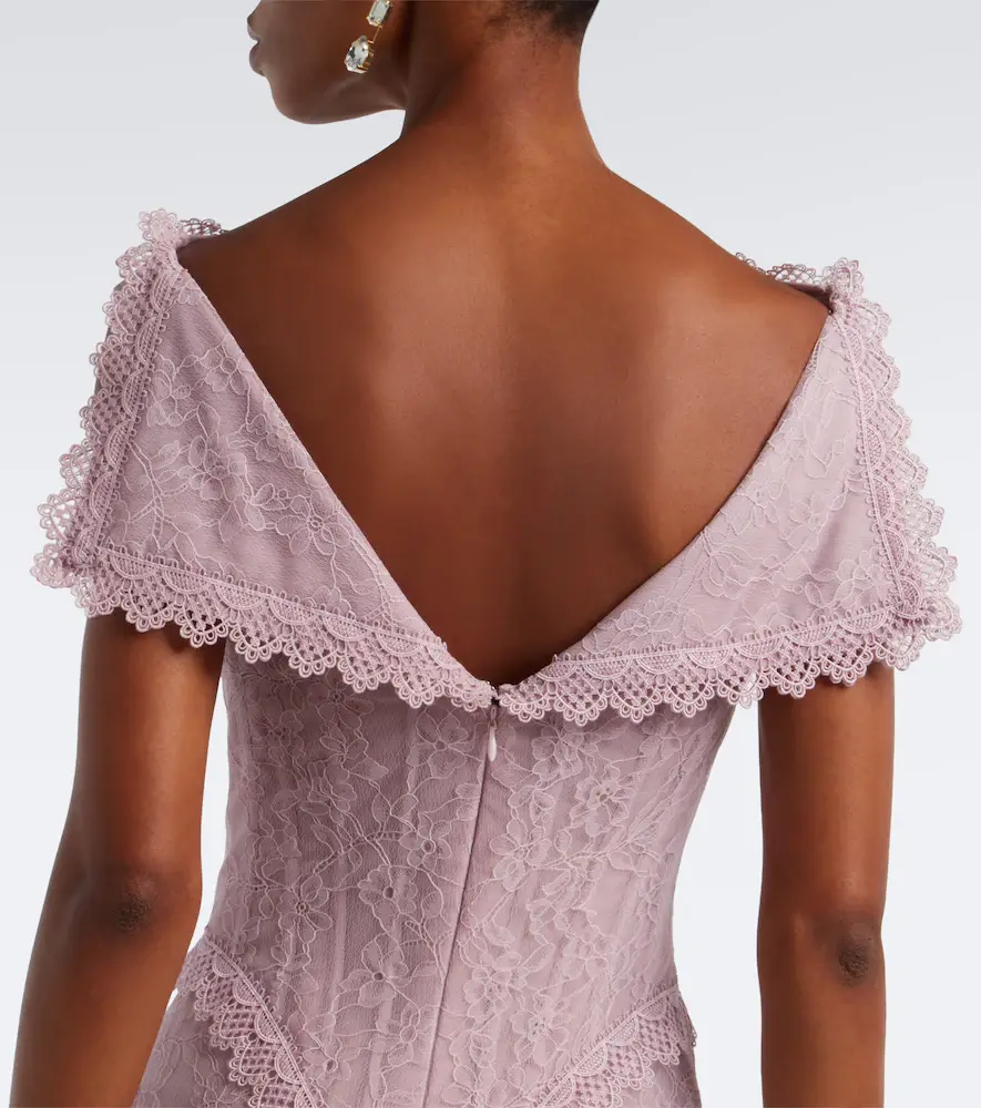 Georges Hobeika Silk-blend georgette and lace corset gown | Thumbnail 6 Georges Hobeika Silk-blend georgette and lace corset gown | Thumbnail 6