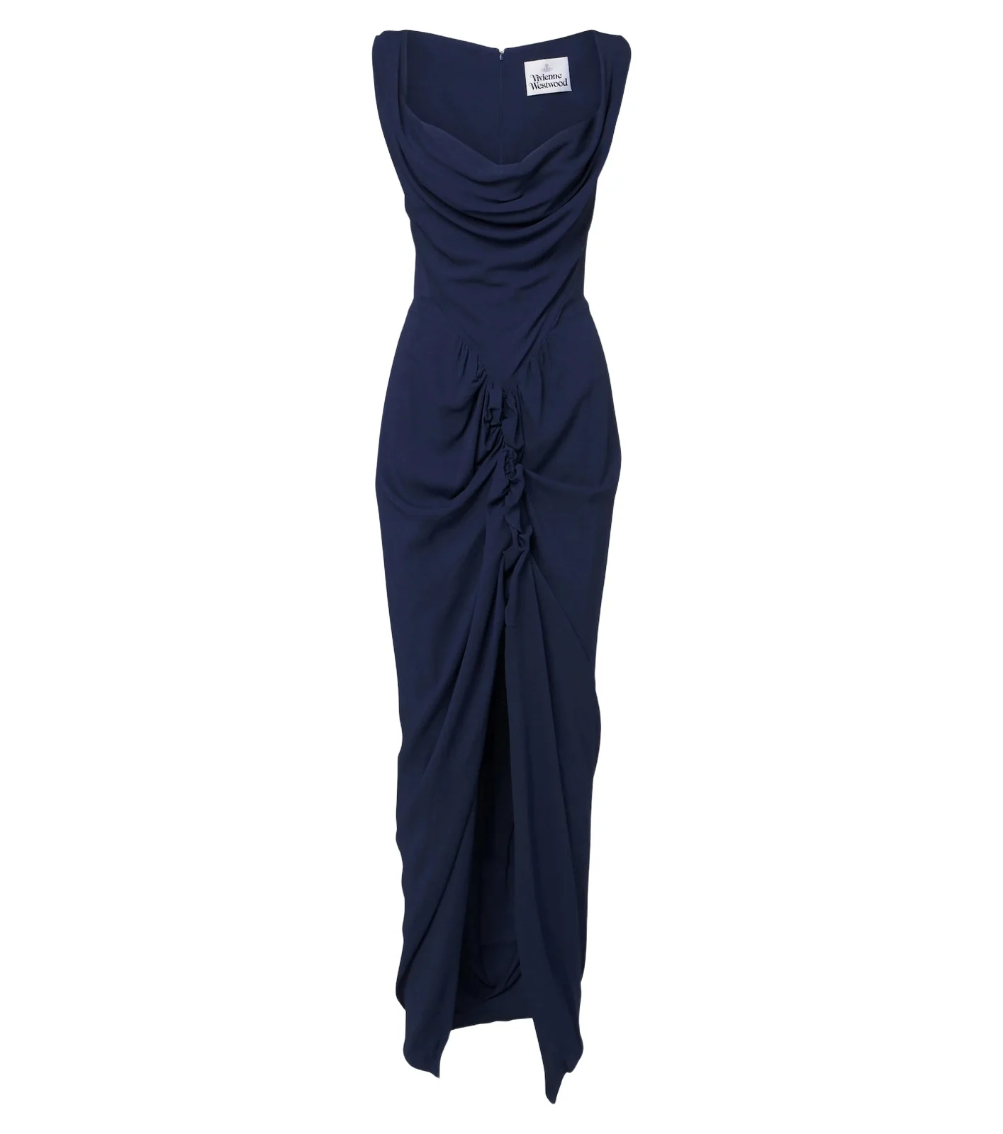 Draped georgette gown