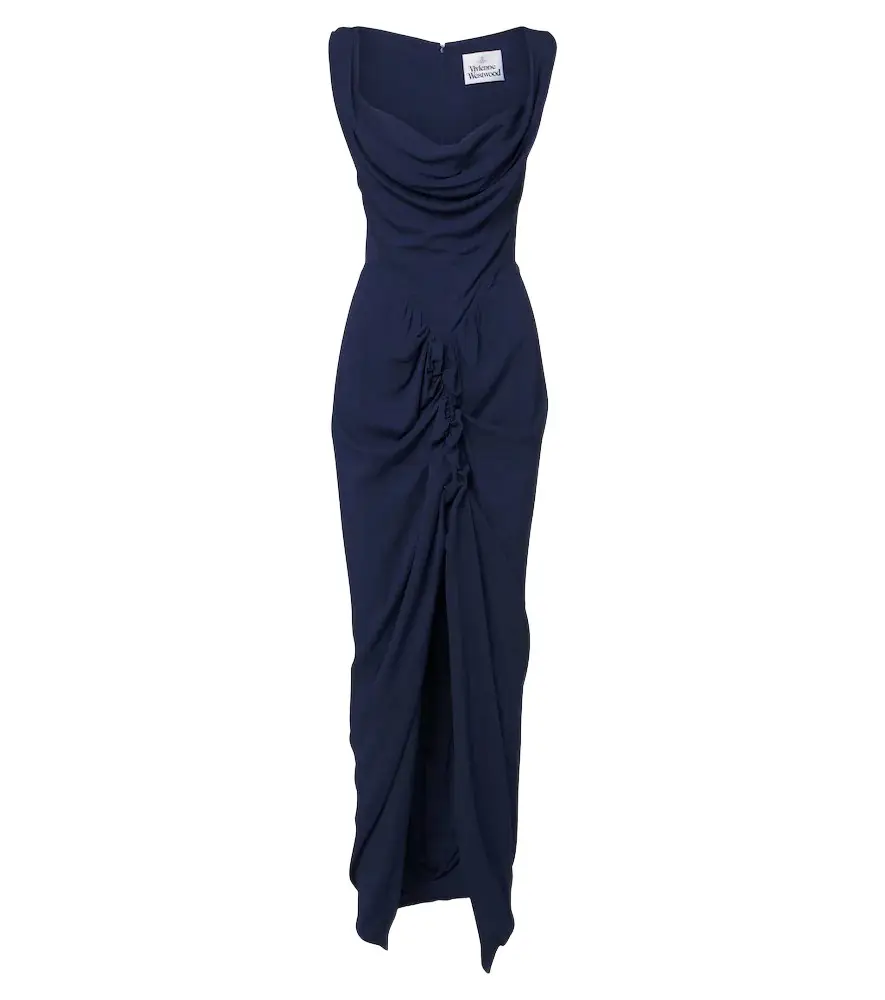 Draped georgette gown Draped georgette gown