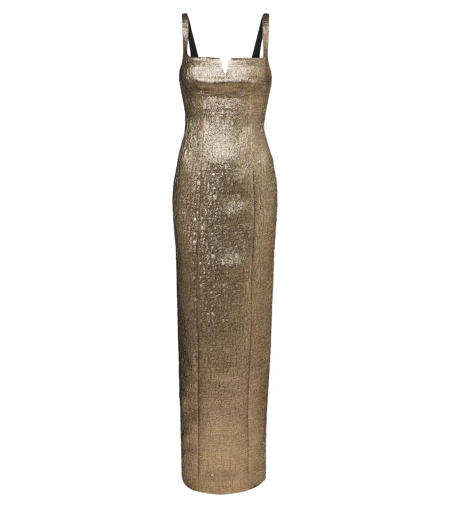 Lamé jacquard gown Lamé jacquard gown