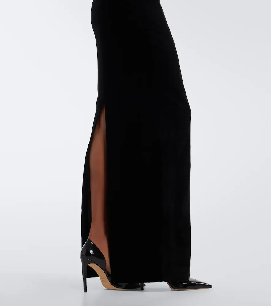 Roland Mouret Embellished halterneck velvet gown | Thumbnail 3