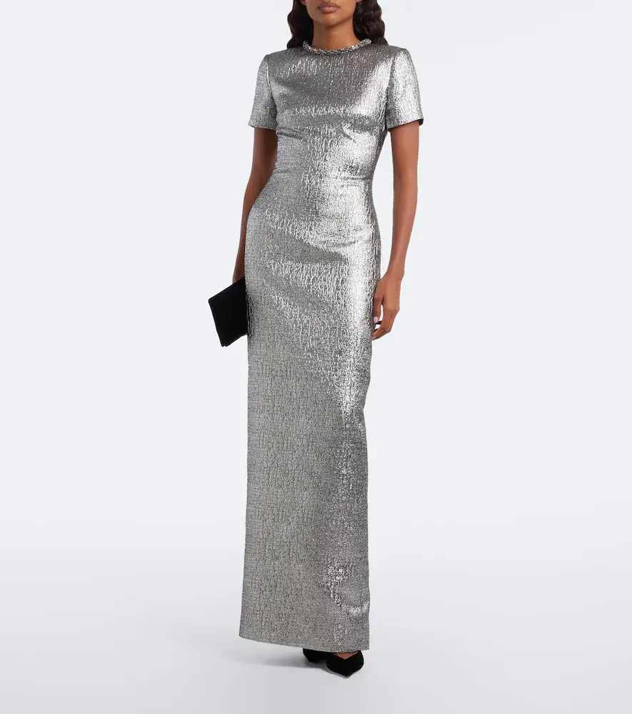 Roland Mouret Embellished lamé jacquard gown | Thumbnail 4