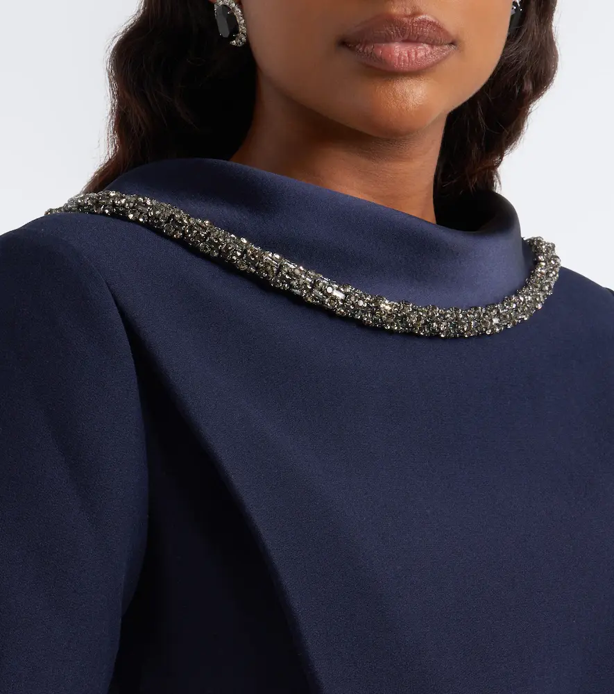 Roland Mouret Embellished crêpe midi dress | Thumbnail 6
