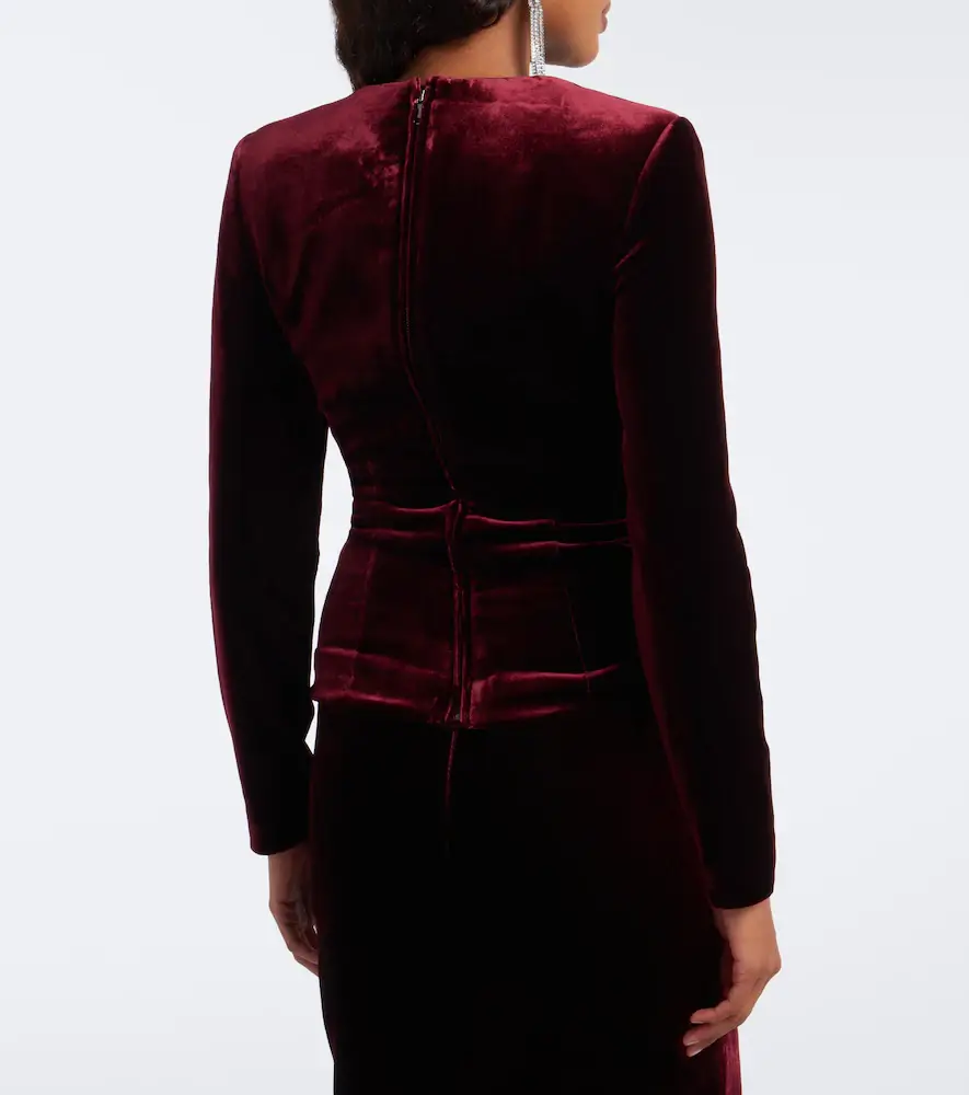 Roland Mouret Embellished velvet top | Thumbnail 3 Roland Mouret Embellished velvet top | Thumbnail 3