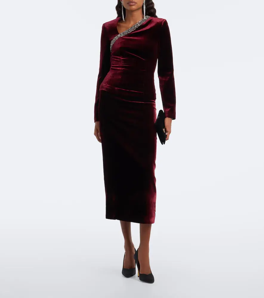 Roland Mouret Embellished velvet top | Thumbnail 4 Roland Mouret Embellished velvet top | Thumbnail 4