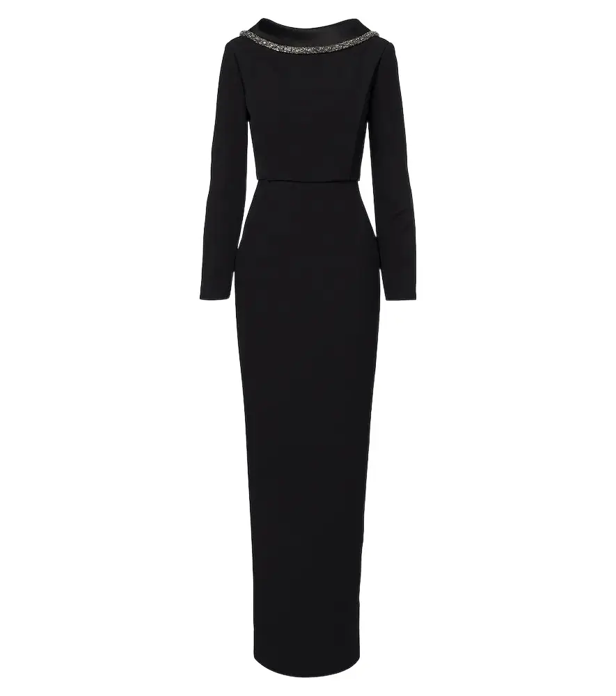Embellished crêpe gown Embellished crêpe gown