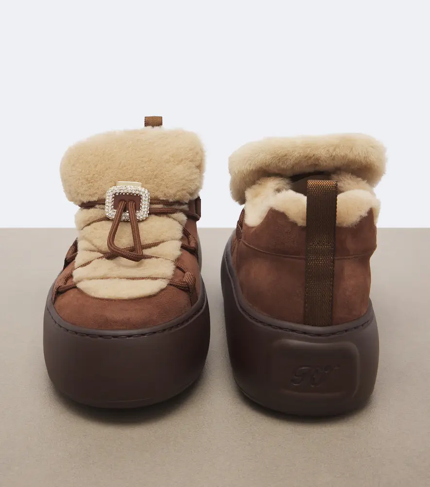 Roger Vivier Viv' Up shearling and suede sneakers | Thumbnail 3 Roger Vivier Viv' Up shearling and suede sneakers | Thumbnail 3