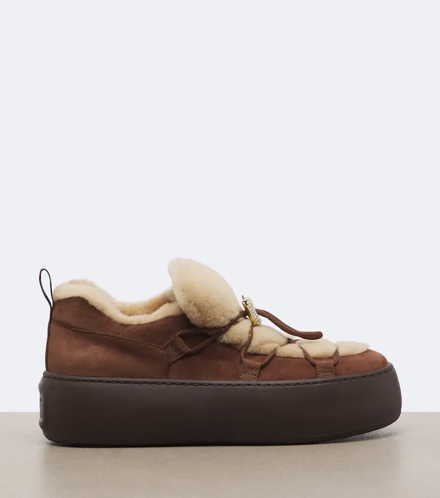 Roger Vivier Viv' Up shearling and suede sneakers | Thumbnail 4 Roger Vivier Viv' Up shearling and suede sneakers | Thumbnail 4