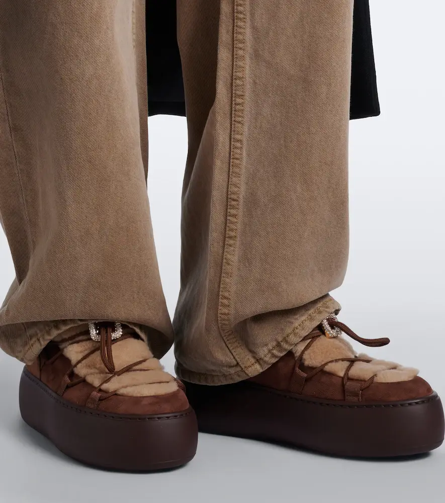 Roger Vivier Viv' Up shearling and suede sneakers | Thumbnail 5 Roger Vivier Viv' Up shearling and suede sneakers | Thumbnail 5