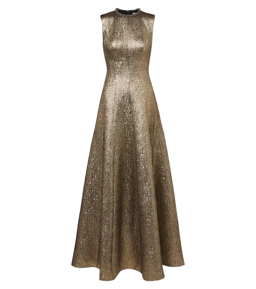 Embellished lamé jacquard gown Embellished lamé jacquard gown