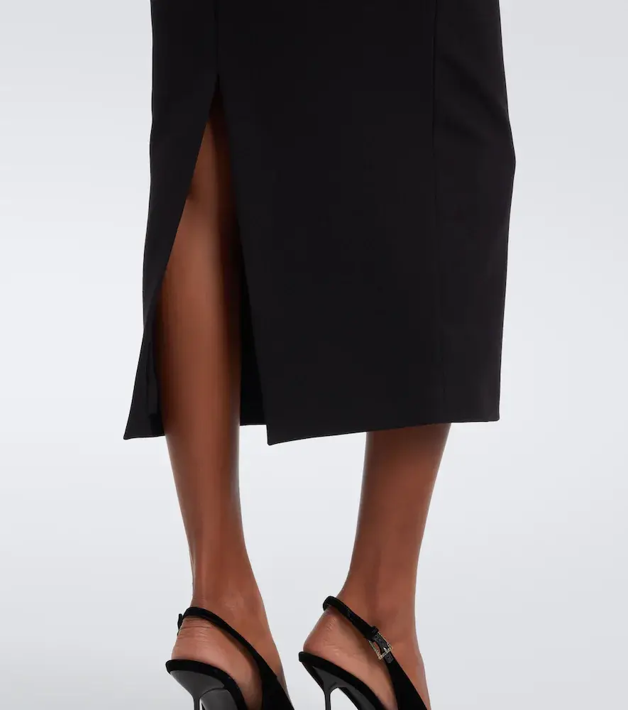 Roland Mouret Floral-appliqué crêpe midi dress | Thumbnail 5