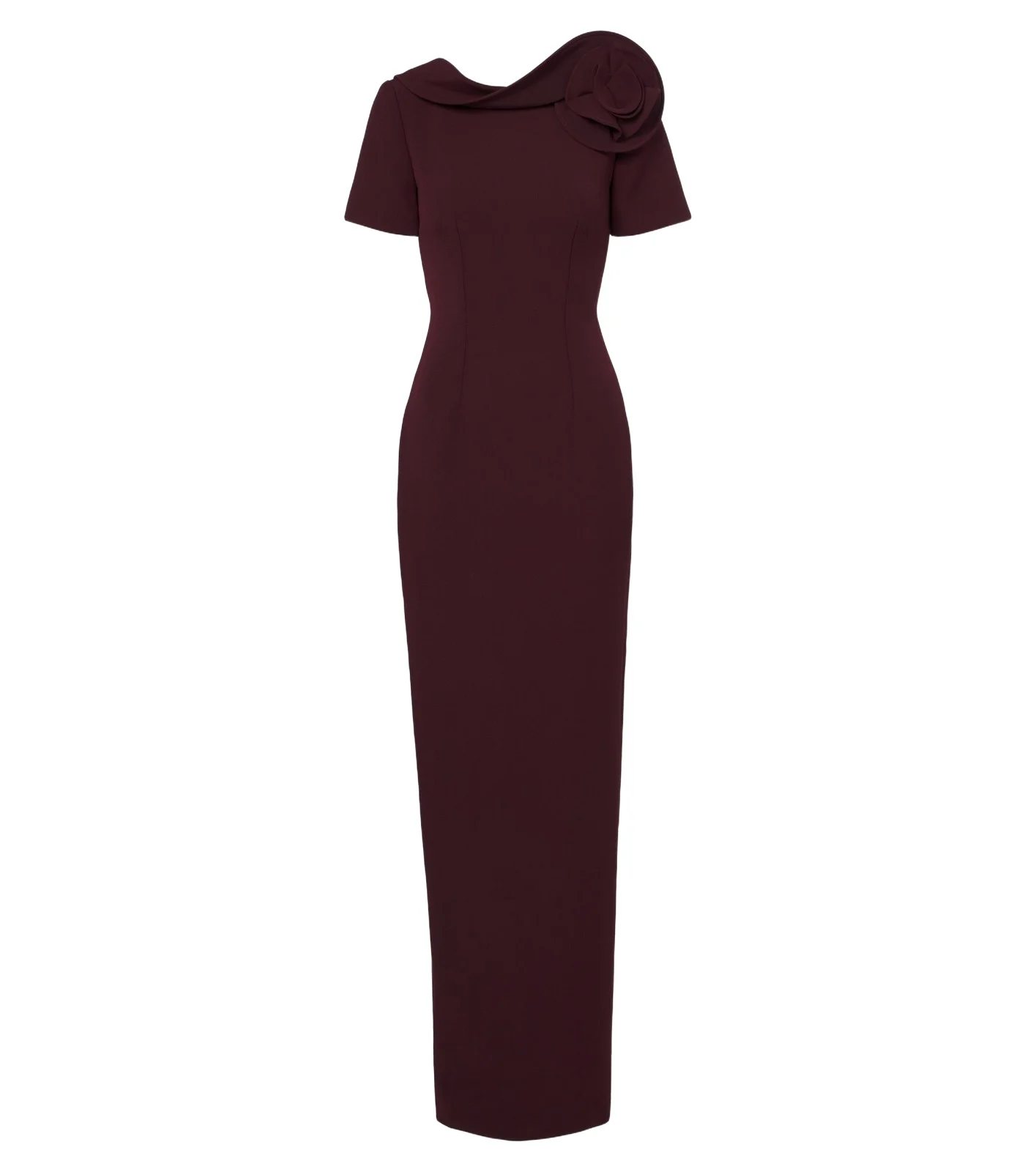 Floral-appliqué crêpe midi dress Floral-appliqué crêpe midi dress