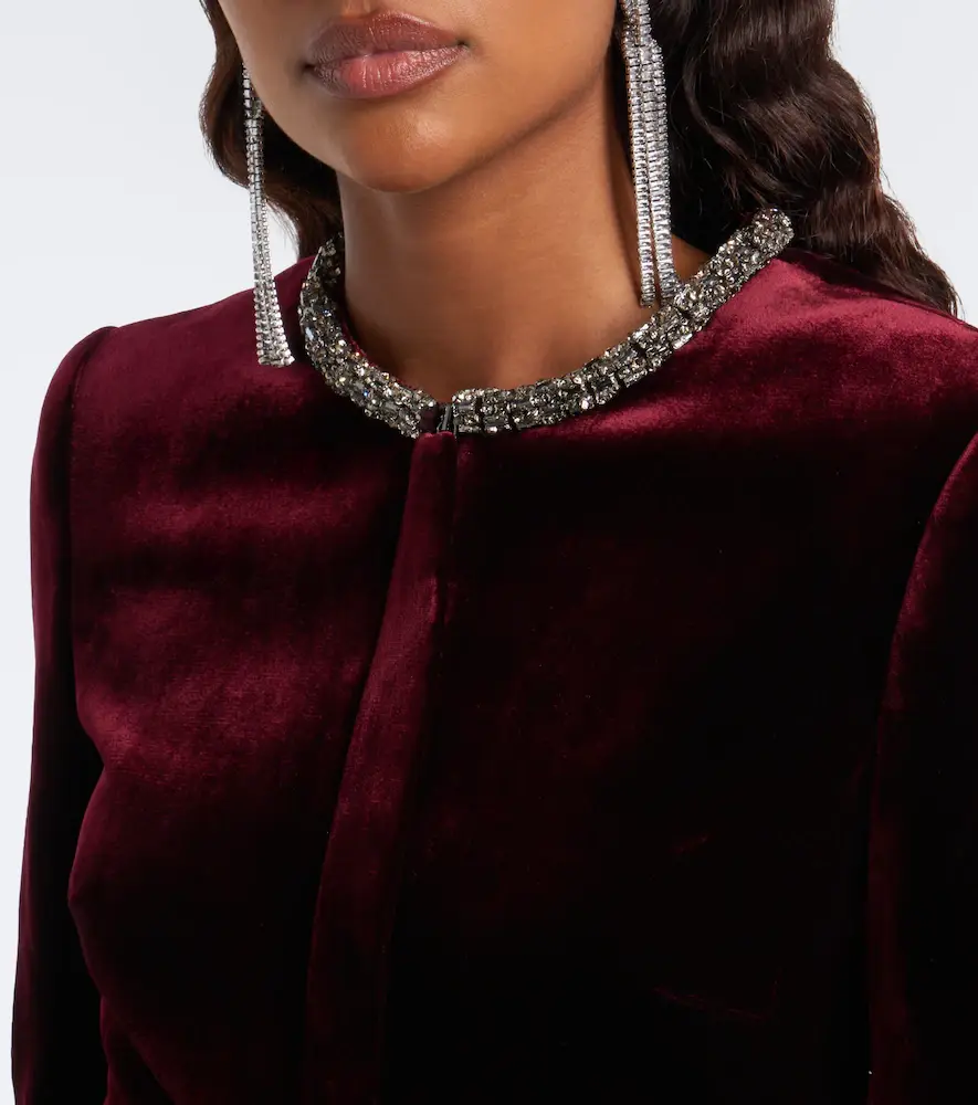 Roland Mouret Embellished peplum velvet blazer | Thumbnail 3 Roland Mouret Embellished peplum velvet blazer | Thumbnail 3