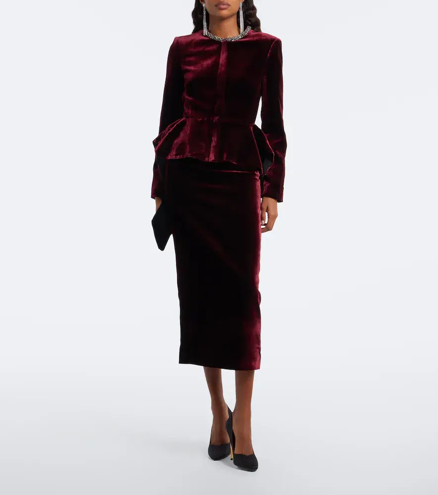 Roland Mouret Velvet pencil skirt | Thumbnail 6