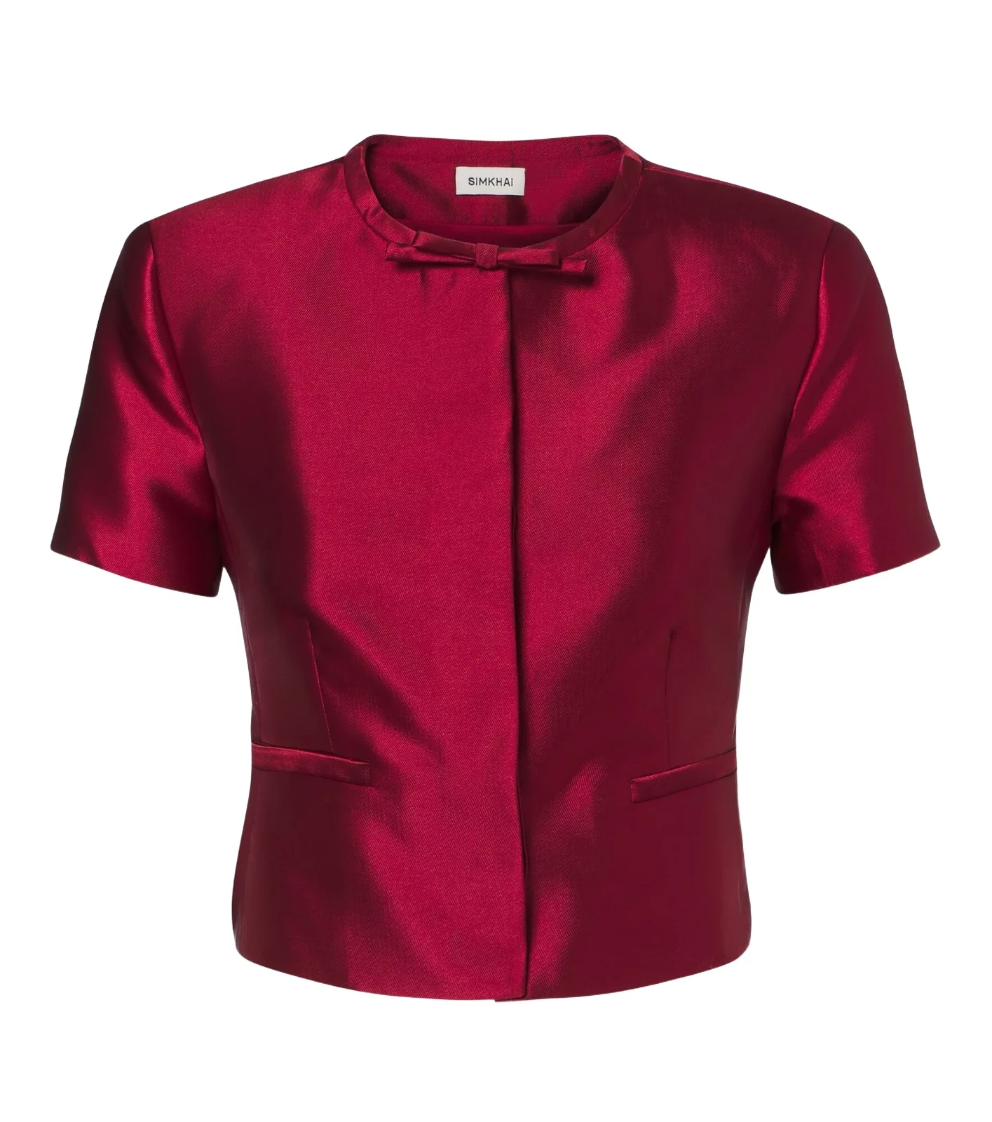 Naelle bow-detail satin top