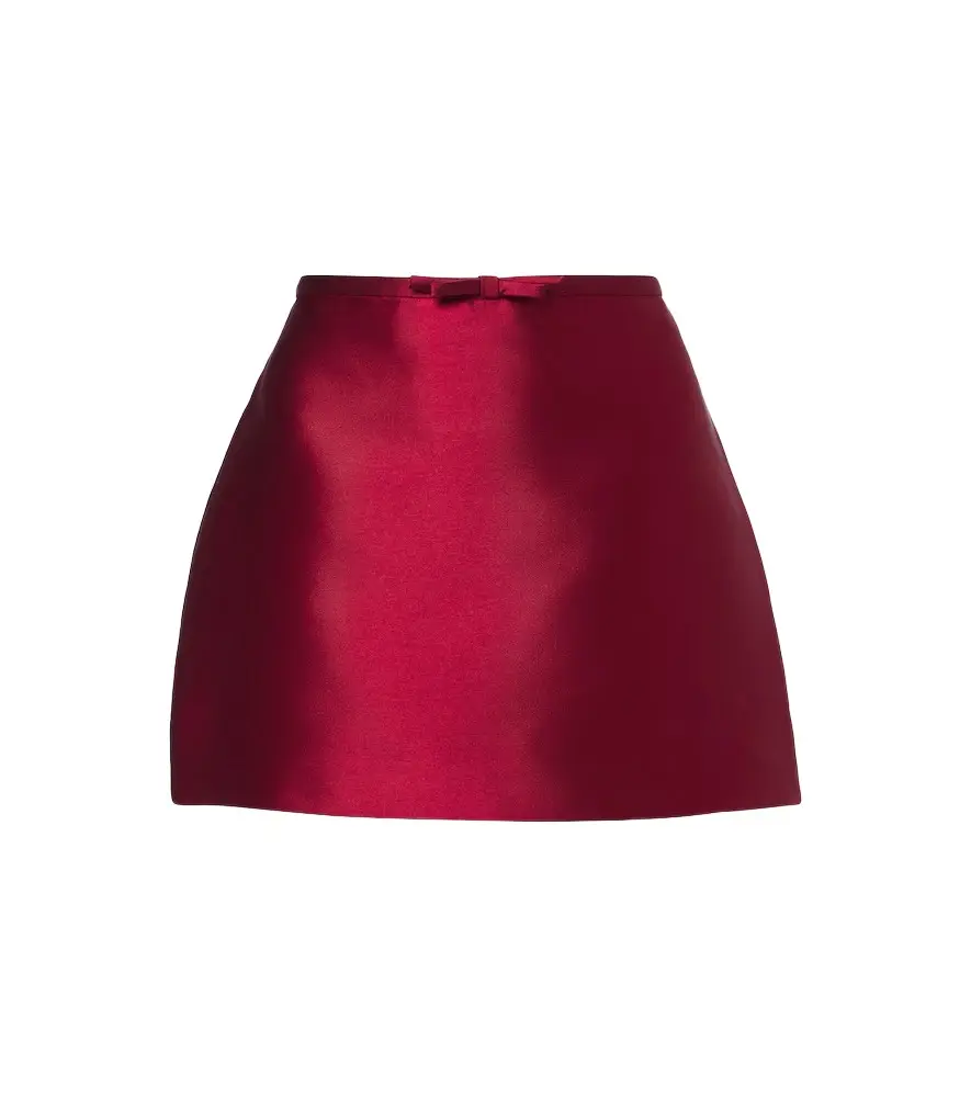 Viana bow-detail satin miniskirt Viana bow-detail satin miniskirt