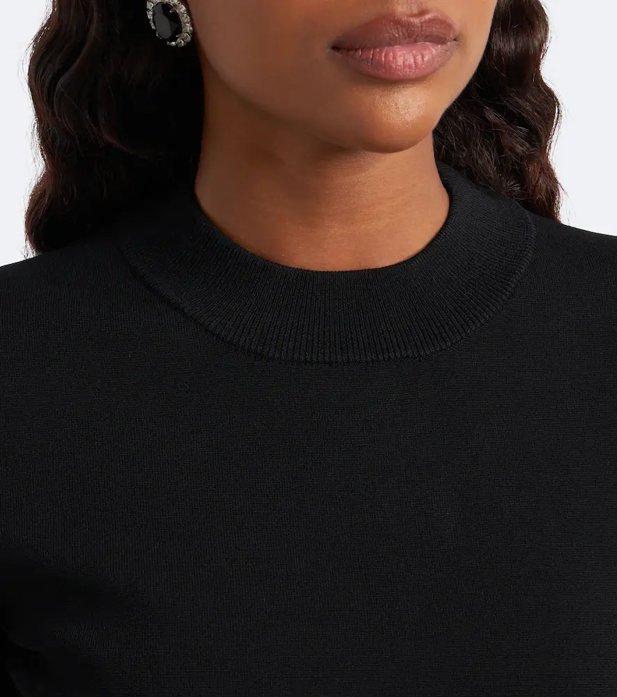 Simkhai Bow-detail knitted taffeta minidress | Thumbnail 2
