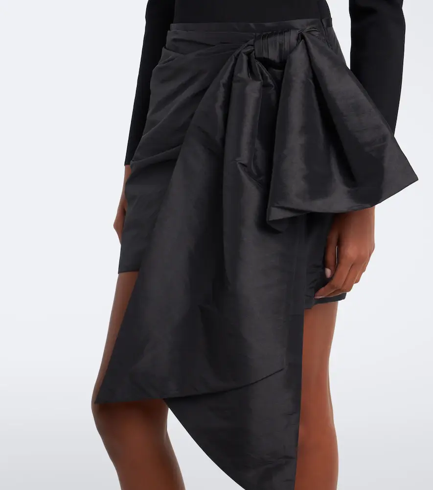 Simkhai Bow-detail knitted taffeta minidress | Thumbnail 3