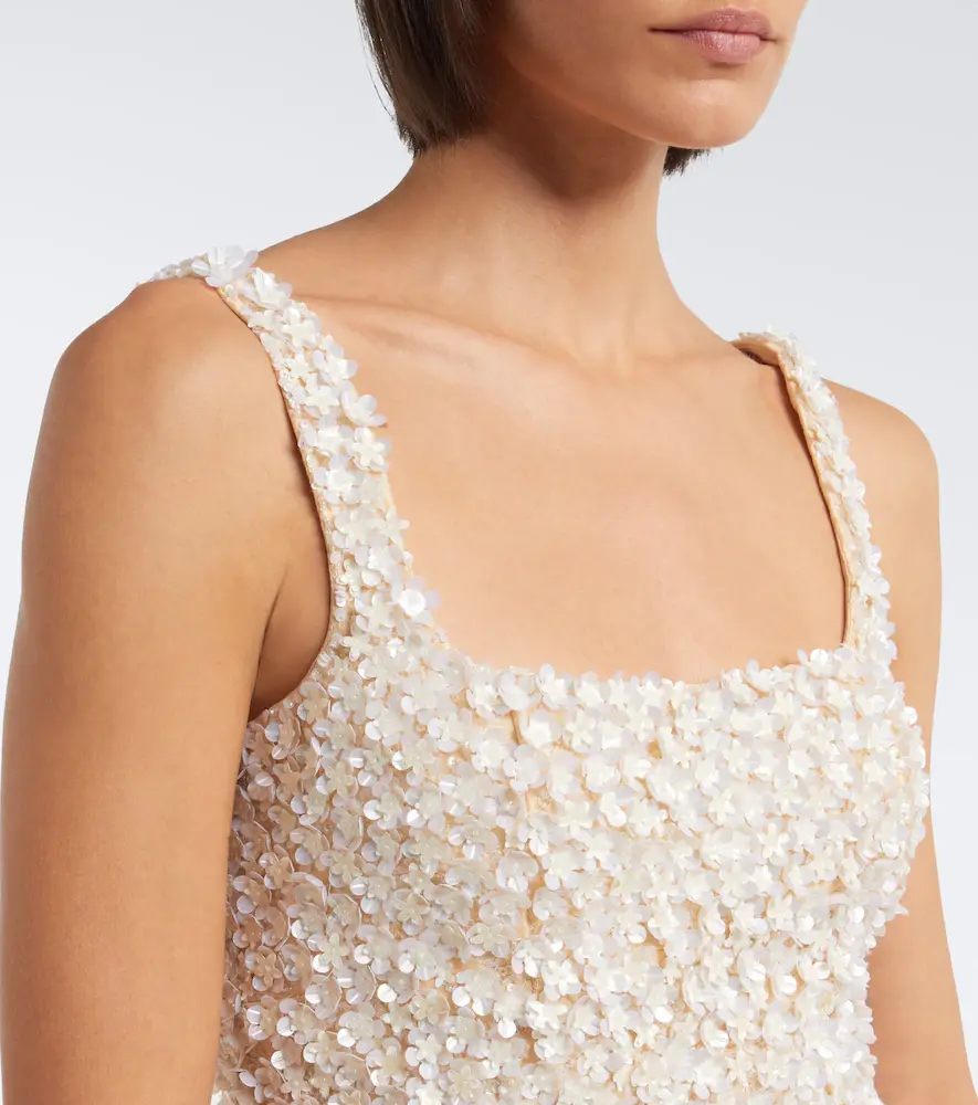 LA FUORI Là Fuori Embellished floral silk minidress | Thumbnail 5 LA FUORI Là Fuori Embellished floral silk minidress | Thumbnail 5