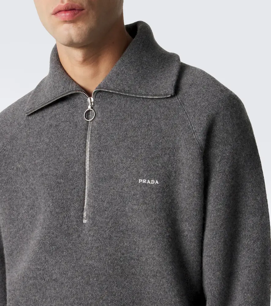 Prada Wool and cashmere half-zip sweater | Thumbnail 4 Prada Wool and cashmere half-zip sweater | Thumbnail 4