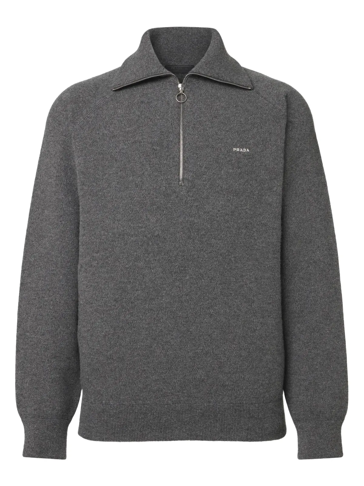 Prada Wool and cashmere half-zip sweater