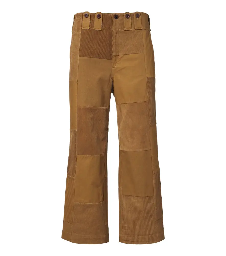 Junya Watanabe Patchwork cotton wide-leg pants