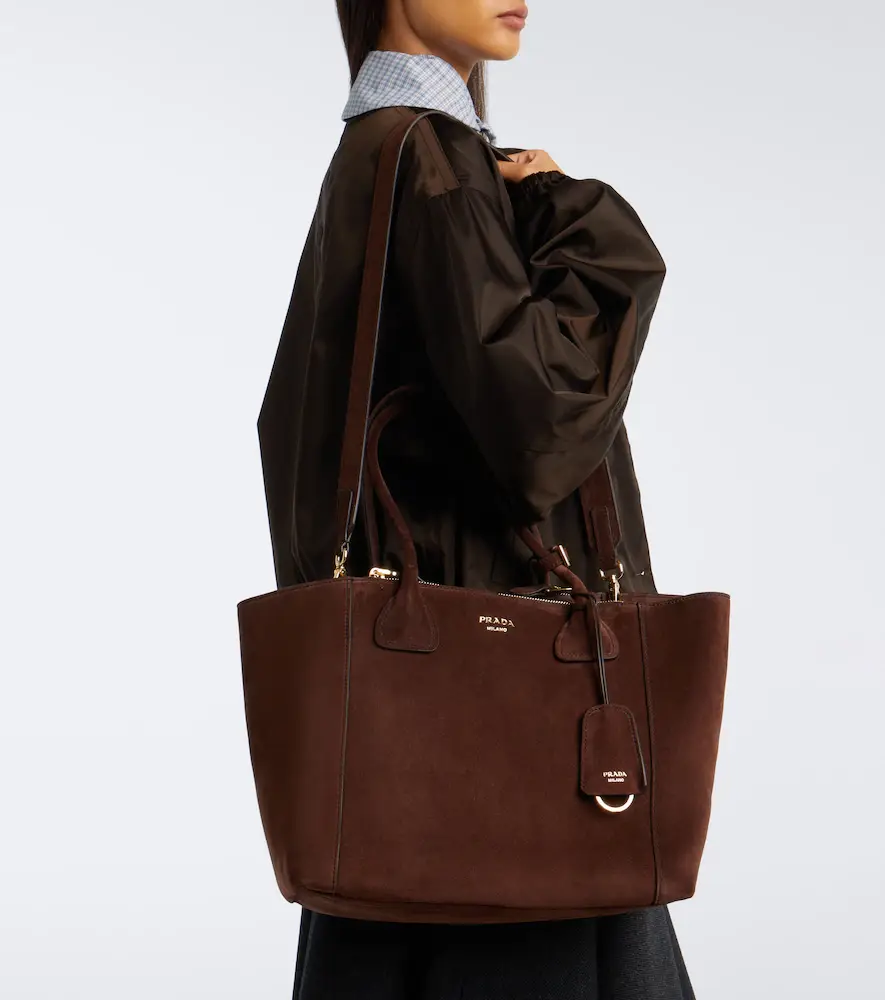 Prada Nova Large suede tote bag | Thumbnail 8