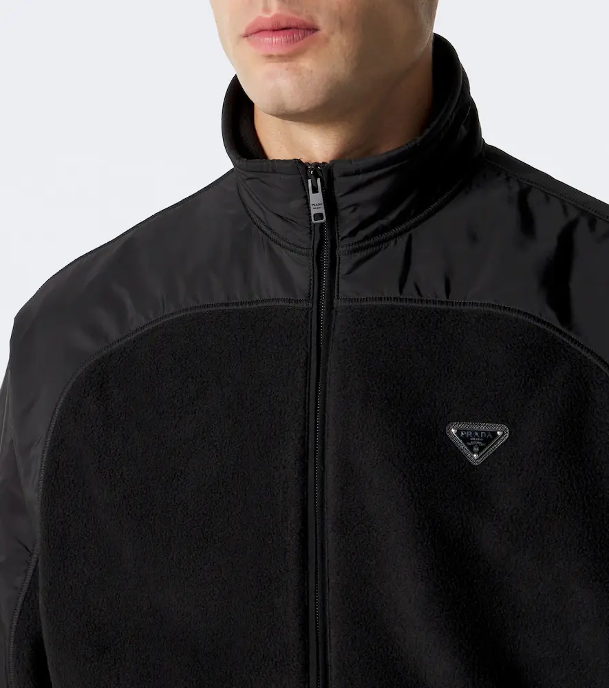 Prada Re-Nylon and fleece jacket | Thumbnail 4 Prada Re-Nylon and fleece jacket | Thumbnail 4