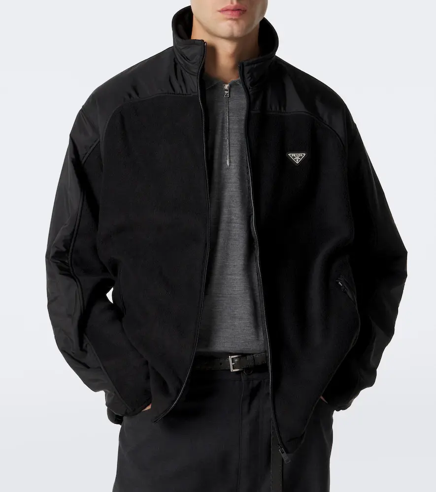 Prada Re-Nylon and fleece jacket | Thumbnail 6 Prada Re-Nylon and fleece jacket | Thumbnail 6