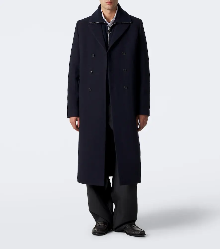 Prada Double-breasted virgin wool coat | Thumbnail 4 Prada Double-breasted virgin wool coat | Thumbnail 4