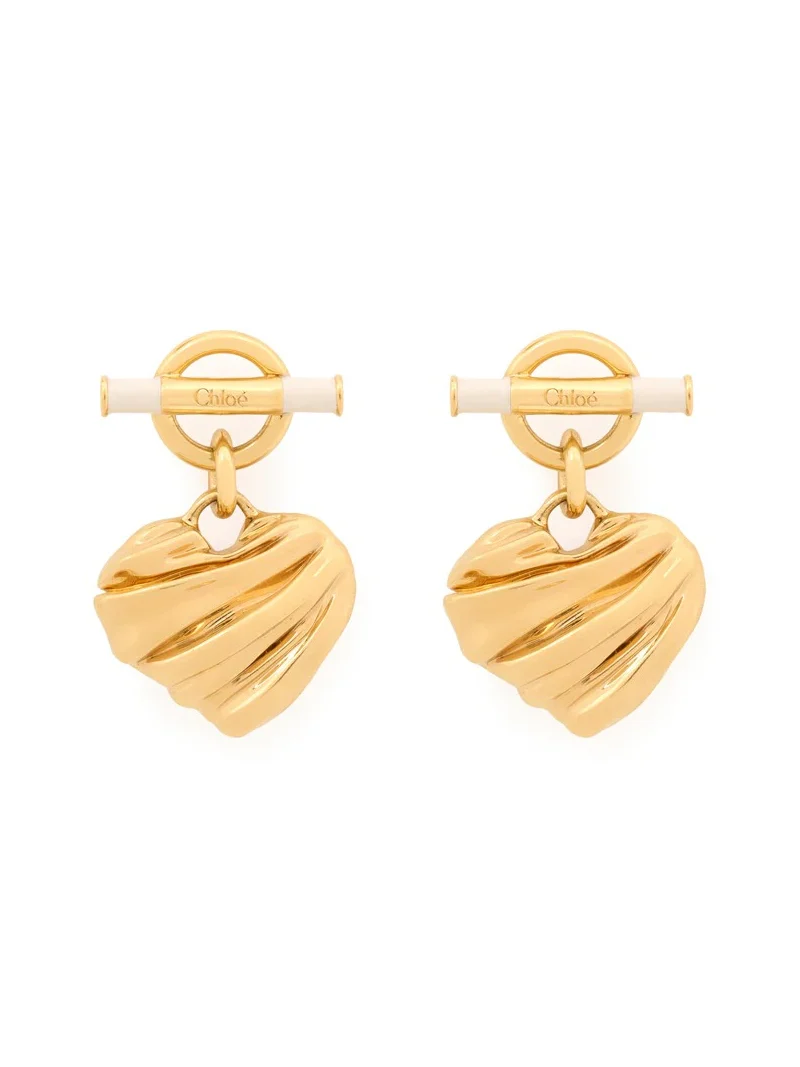 Chloé The Chloé Pleated Heart earrings