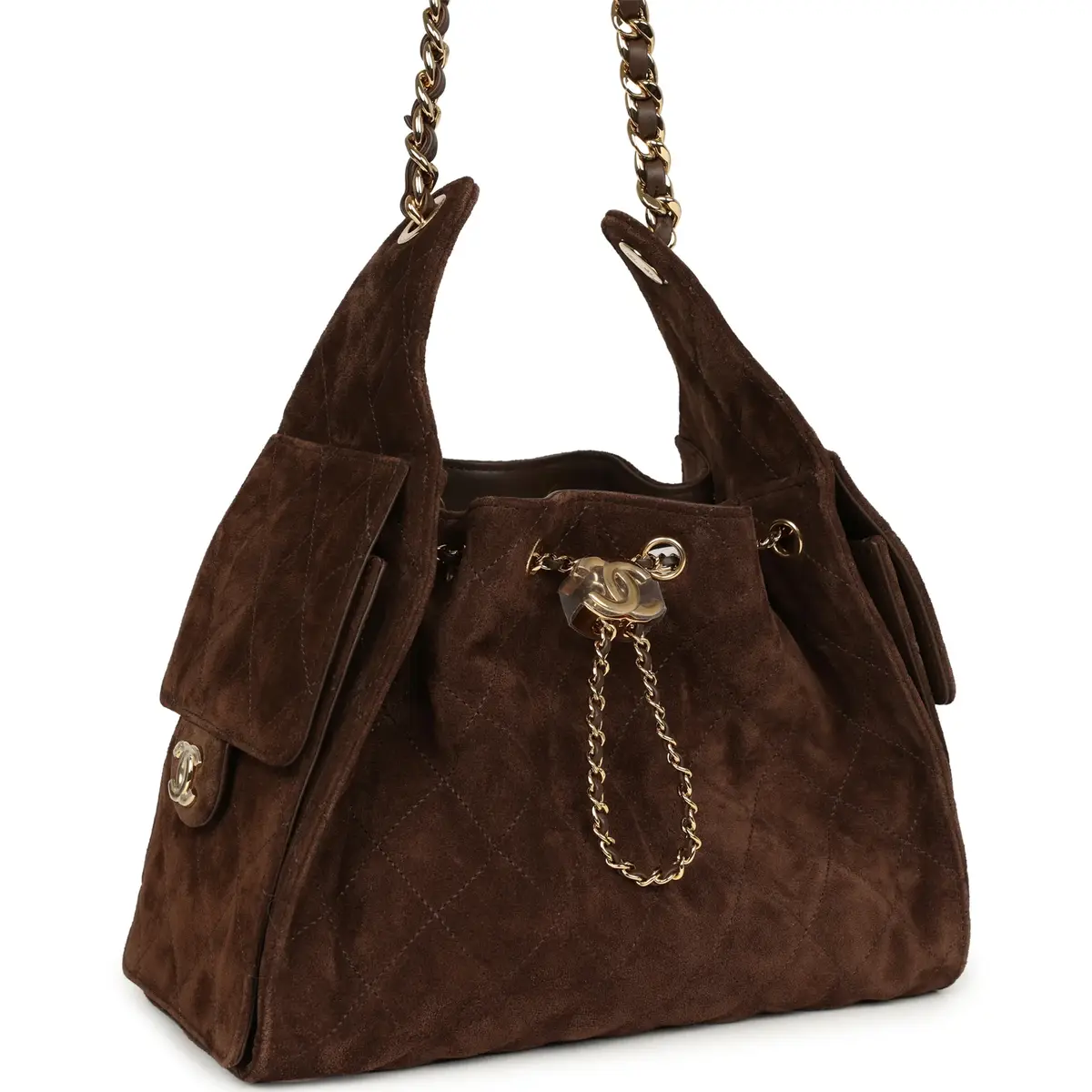 Chanel Chanel Small 25 Hobo Bag Dark Brown Suede Gold Hardware | Thumbnail 2 Chanel Chanel Small 25 Hobo Bag Dark Brown Suede Gold Hardware | Thumbnail 2