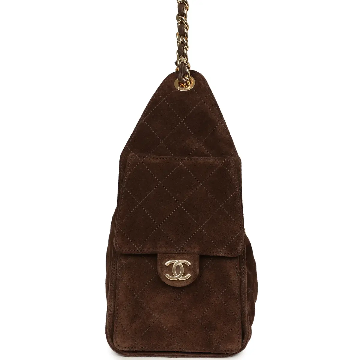 Chanel Chanel Small 25 Hobo Bag Dark Brown Suede Gold Hardware | Thumbnail 3 Chanel Chanel Small 25 Hobo Bag Dark Brown Suede Gold Hardware | Thumbnail 3